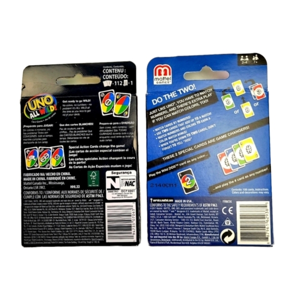 Mattel Uno All Wild and Dos (Similar to Uno) Card Games - Picture 2 of 2